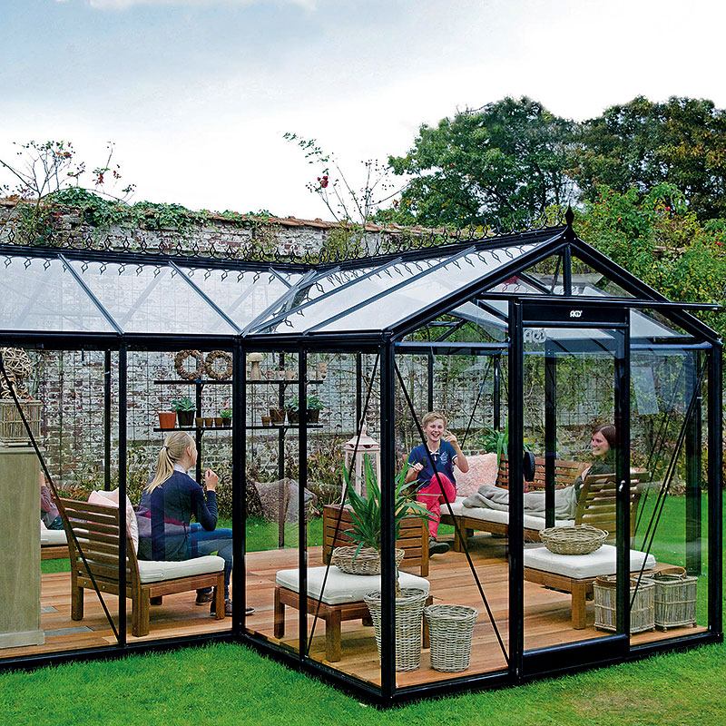 Orangeri modell Babette för odling och trivsel i uterum 