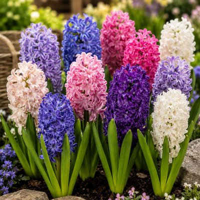 Lökar till vårblommande hyacinter