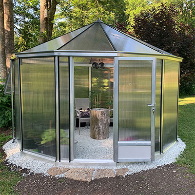 Växthus i polykarbonat